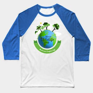 World Wildlife Day Baseball T-Shirt